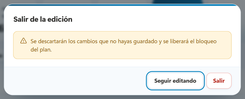 Diálogo Salir de la edición